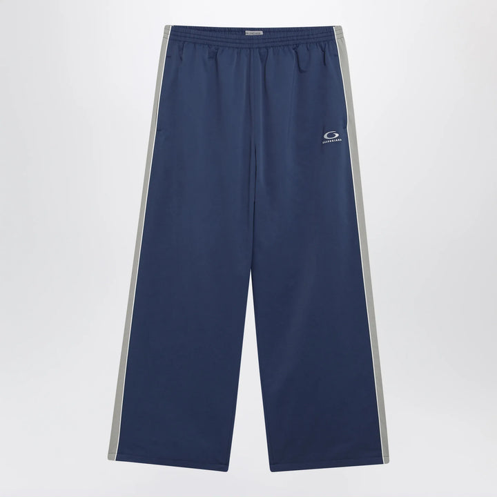 Balenciaga - Washed technical satin track pants in marine blue Brand Pants S