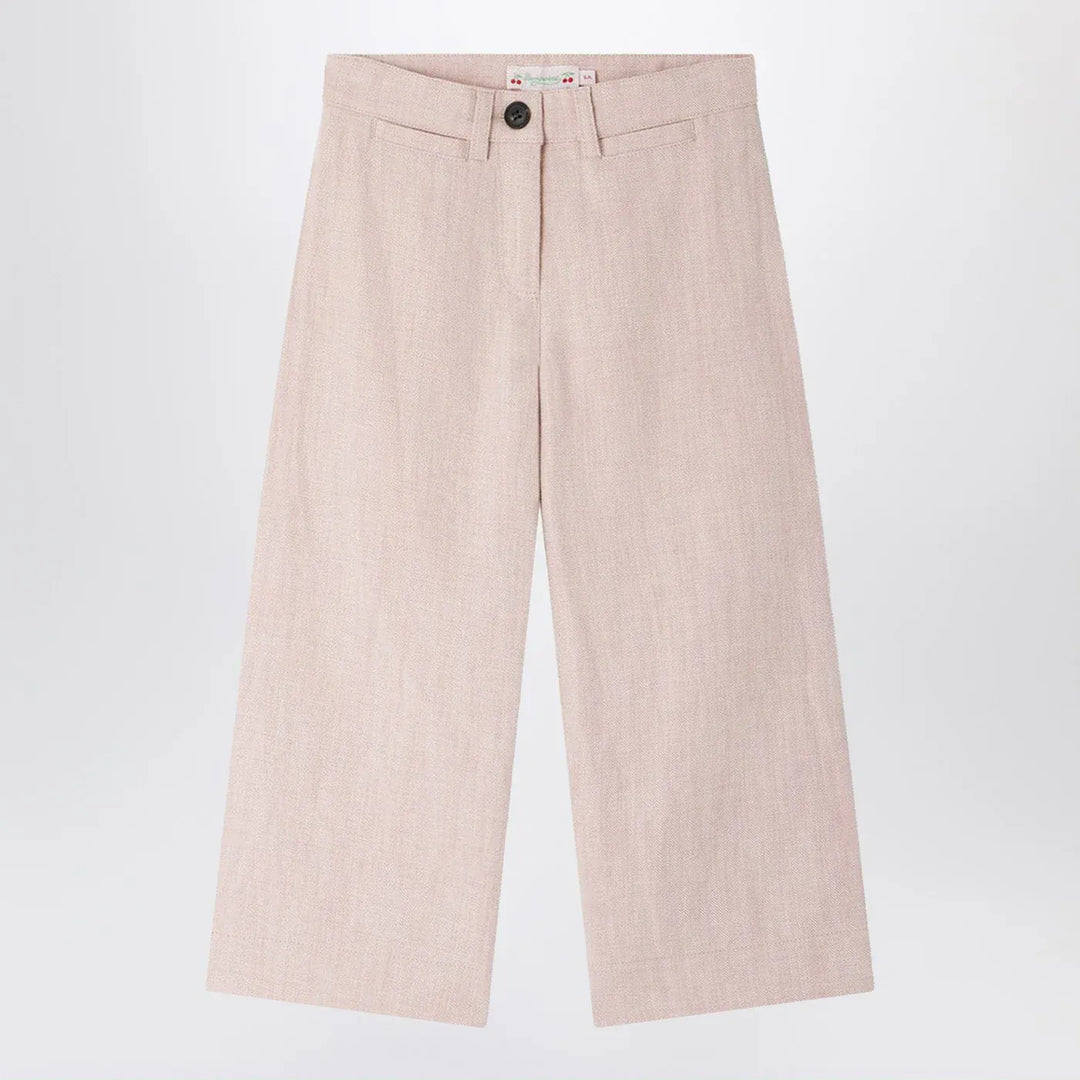 Bonpoint - Gersande trousers in pink linen blend Brand Pants 6Y