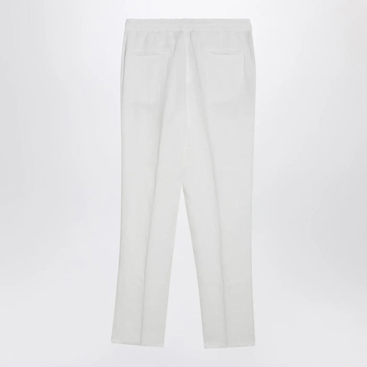 Brunello Cucinelli - White linen drawstring trousers Brand Pants