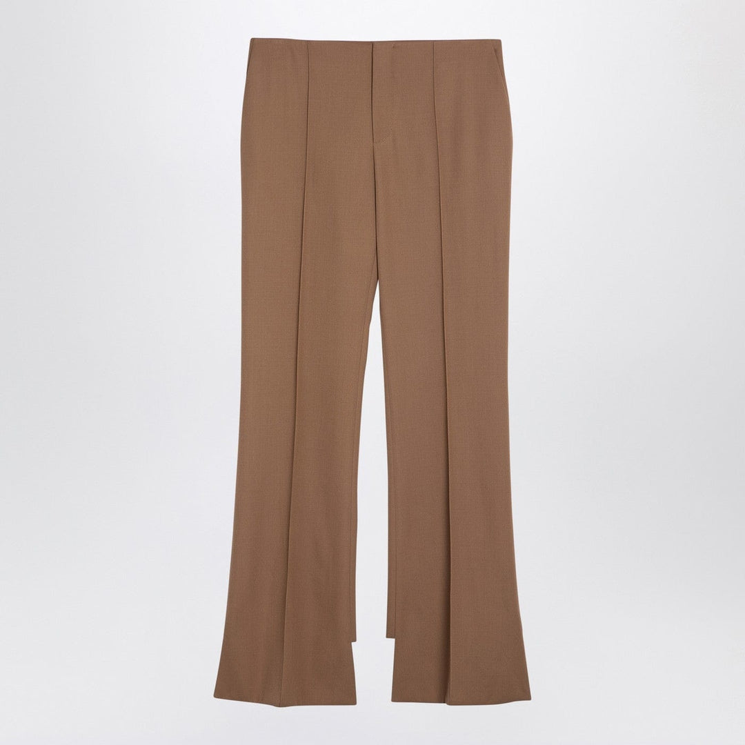 Pants 42  FR Chloé - Beige asymmetrical wool trousers Brand