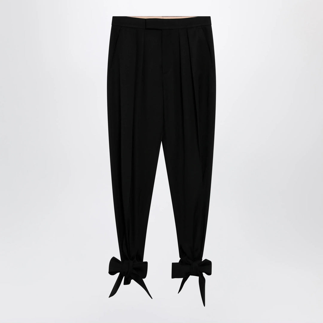 Chloé - Black pleated fluid crêpe de chine trousers Brand Pants 36  FR