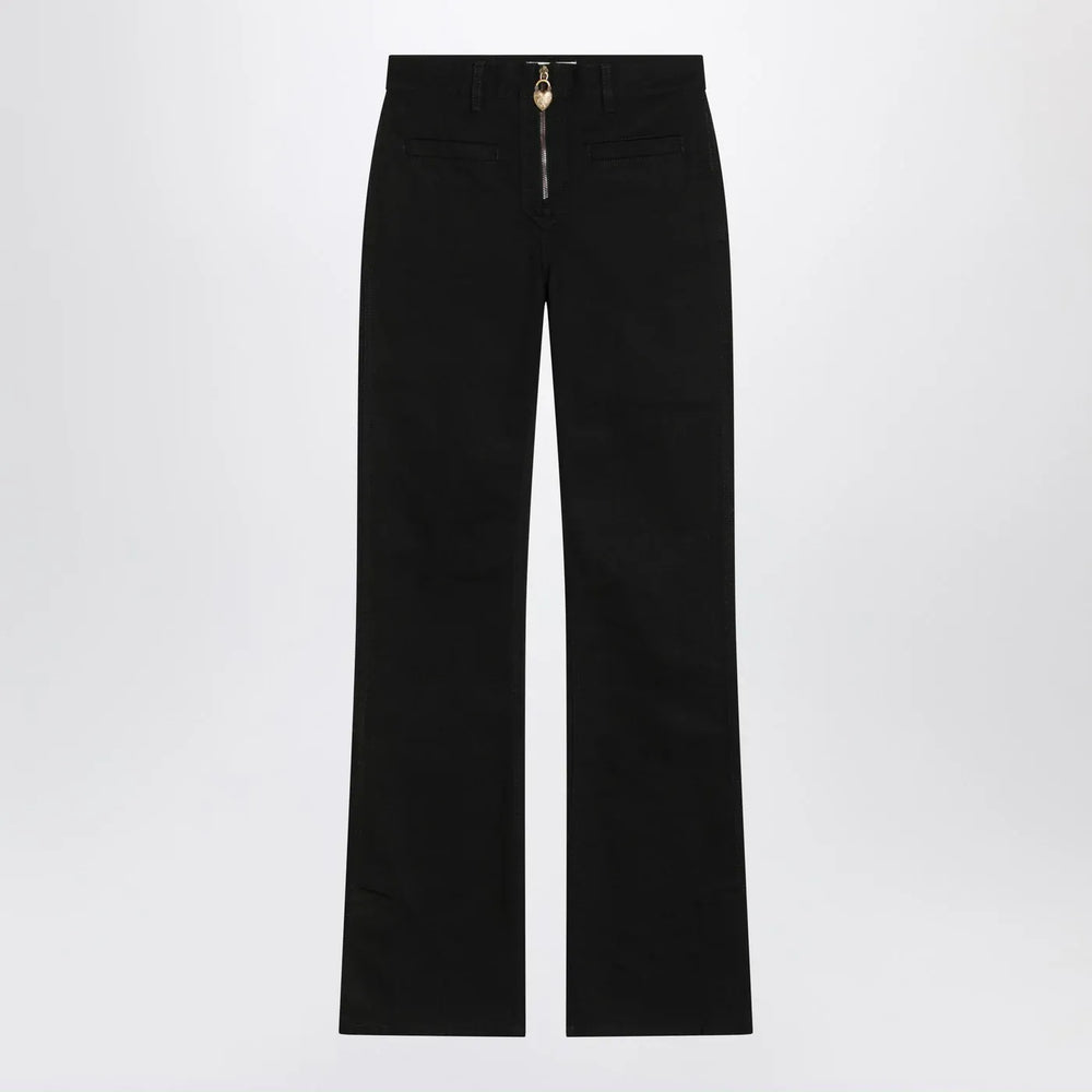 Chloé - Black slim jeans with charm zip Brand Pants 29