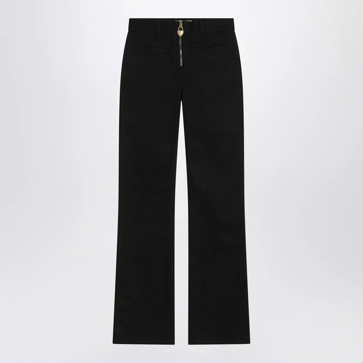 Chloé - Black slim jeans with charm zip Brand Pants 29