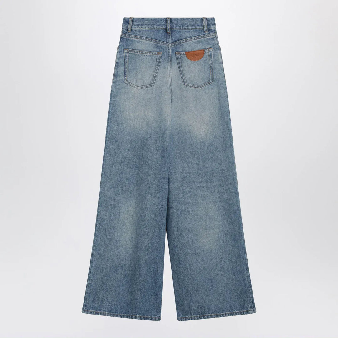 Chloé - High-waisted wide-leg Dream blue jeans Brand Pants