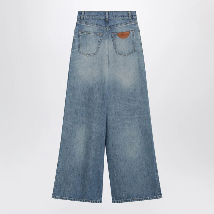 Chloé - High-waisted wide-leg Dream blue jeans Brand Pants