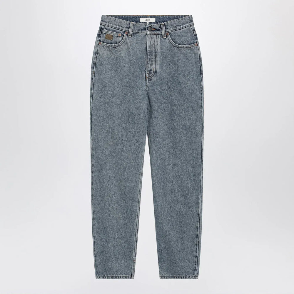 Chloé - Light indigo high-waisted tapered jeans Brand Pants 26