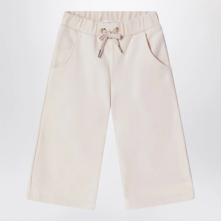 Chloé - Petal pink cotton trousers Brand Pants 3Y