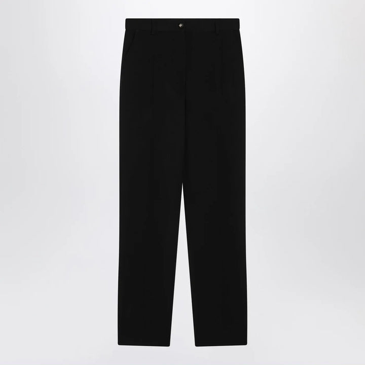 Dolce&amp;Gabbana - Black wool canvas trousers Brand Pants 40  IT