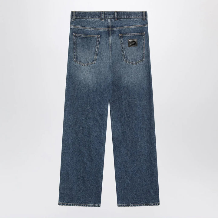 Dolce&amp;Gabbana - Blue washed over jeans Brand Pants