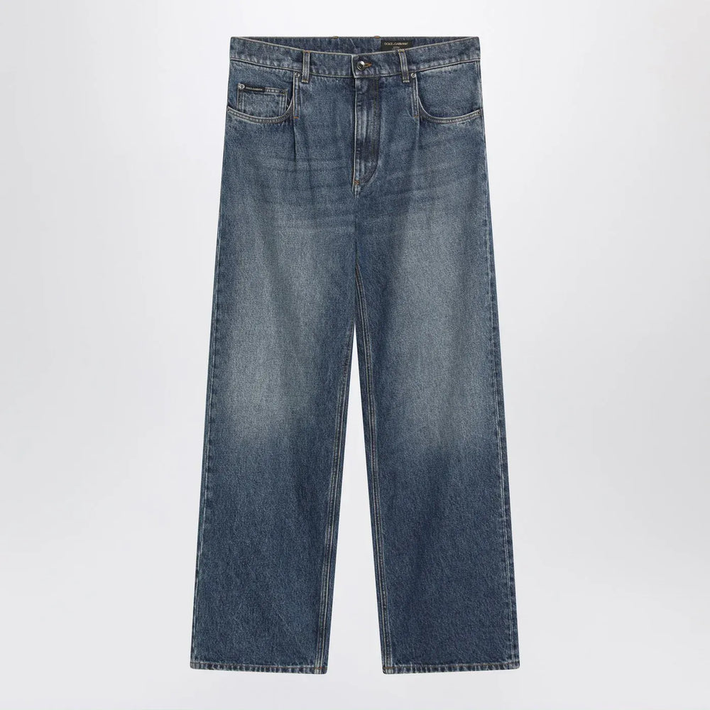 Dolce&Gabbana - Blue washed over jeans Brand Pants 50 IT