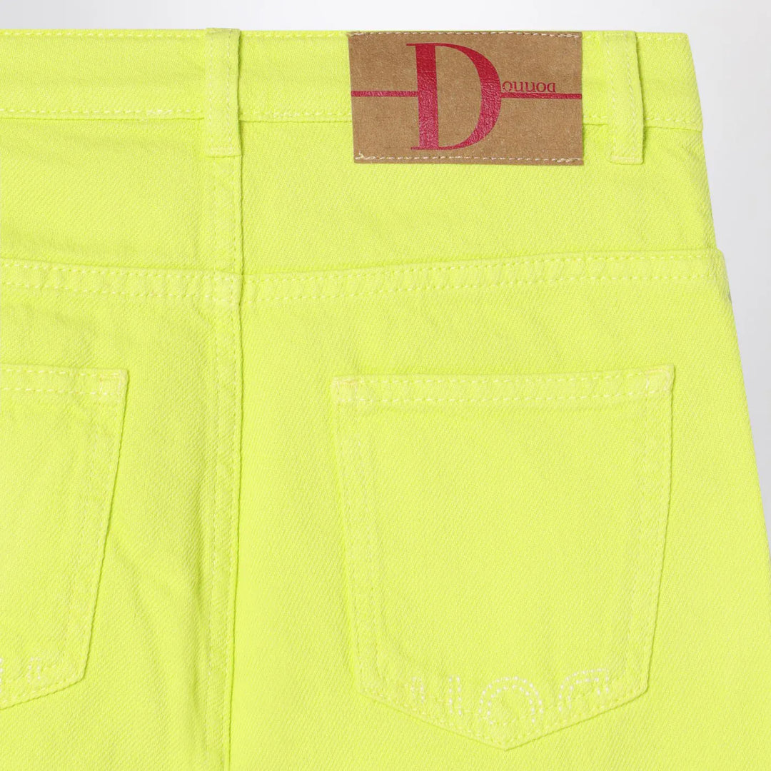 Douuod - Lime yellow cotton pants Brand Pants 8Y