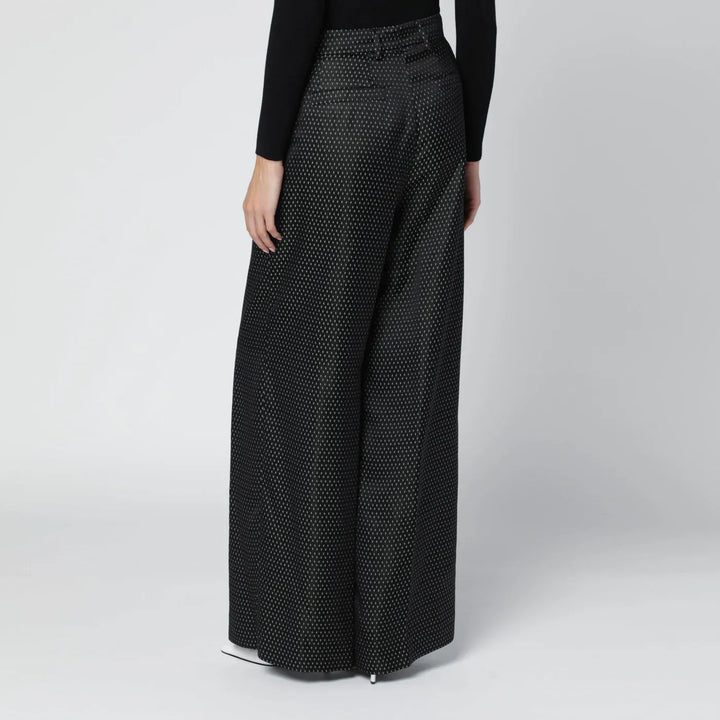 Dries Van Noten - Black jacquard trousers Brand Pants 36  FR