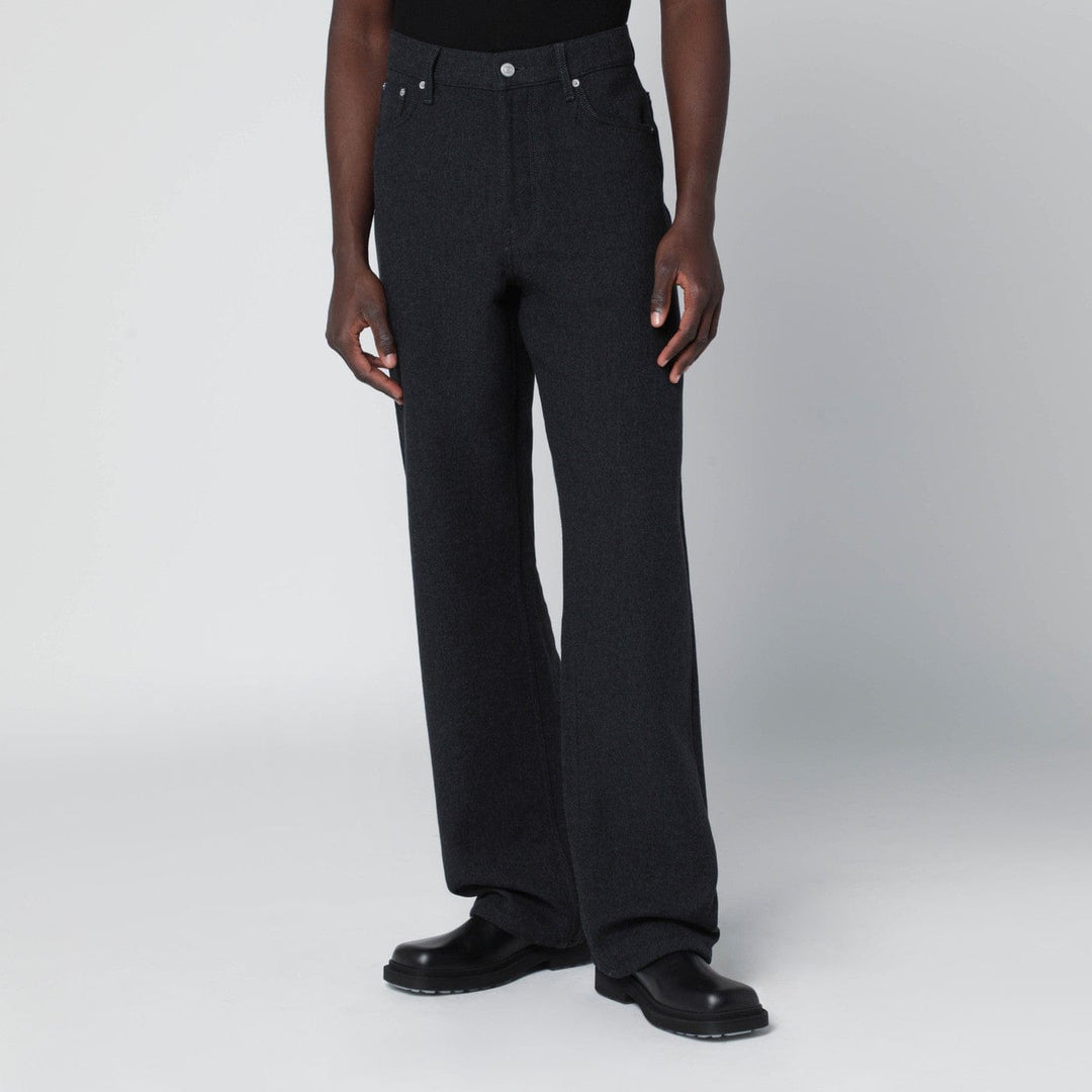 Pants 34 Dries Van Noten - Dark grey straight leg jeans Brand
