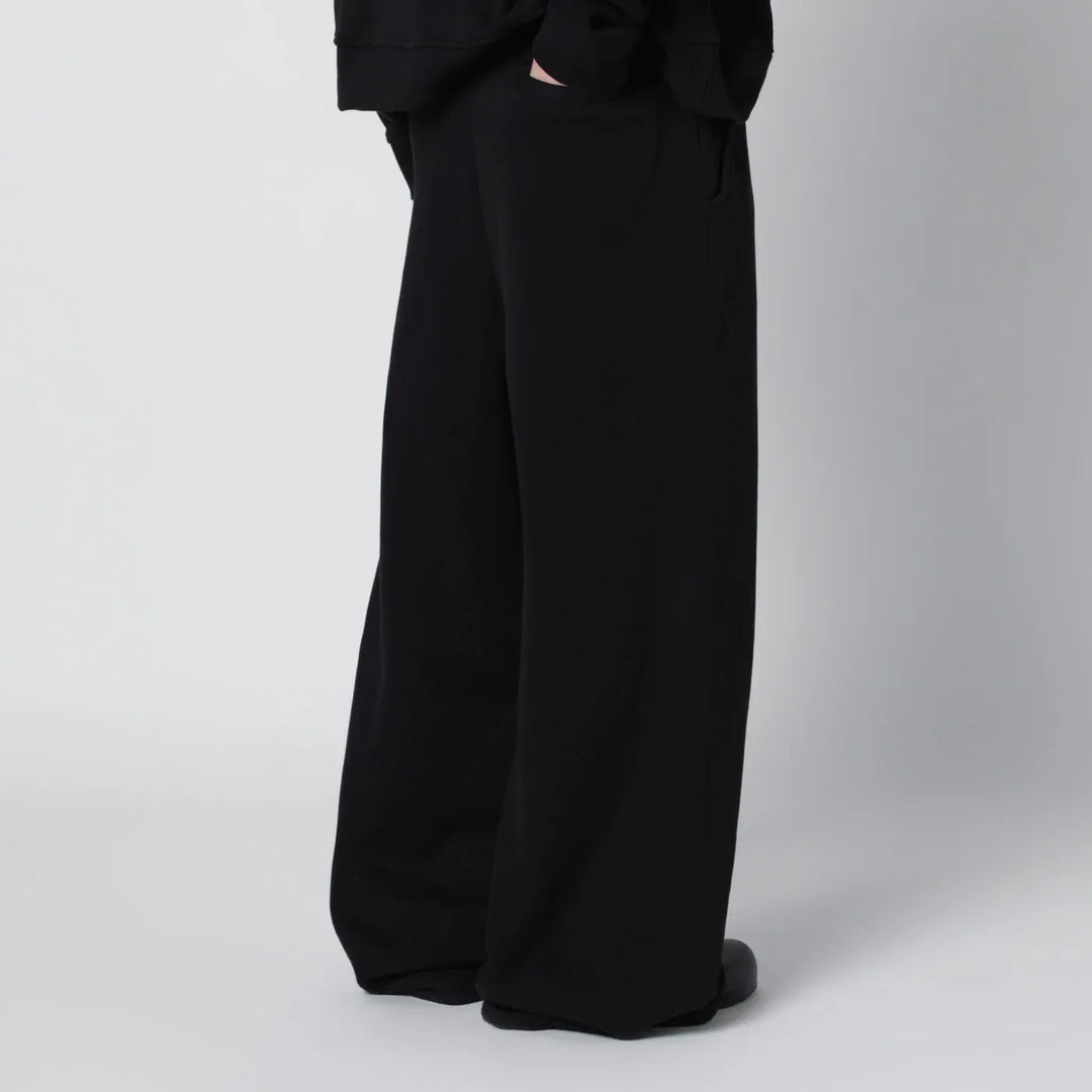 Entire Studios - Black wide-leg cotton jogging trousers Brand Pants
