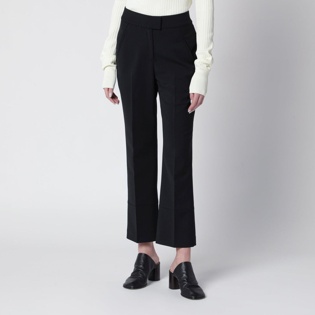 Pants Entire Studios - Black wool-blend flared cropped trousers Brand