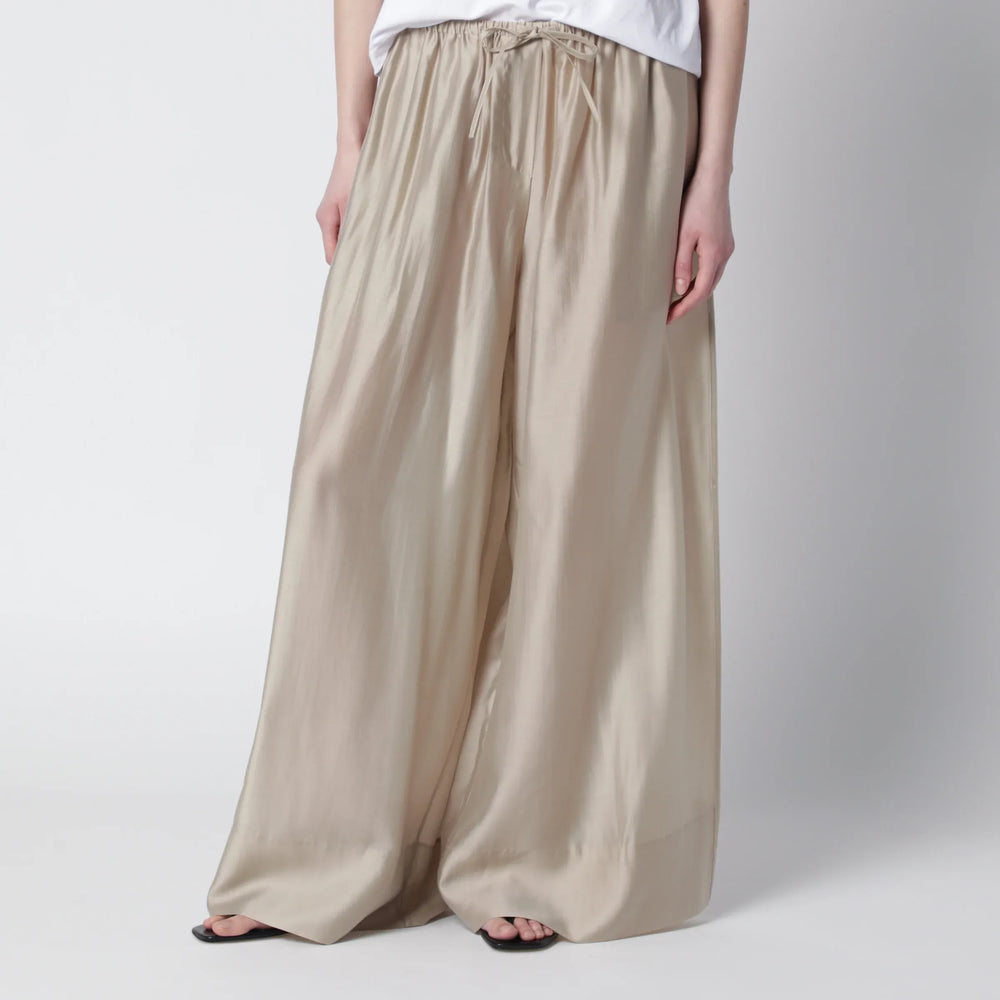 Entire Studios - Vento wide-leg trousers in champagne color Brand Pants M