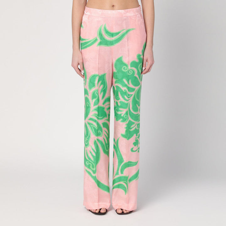 Pants 44  IT ETRO - Wide printed trousers in silk blend Brand