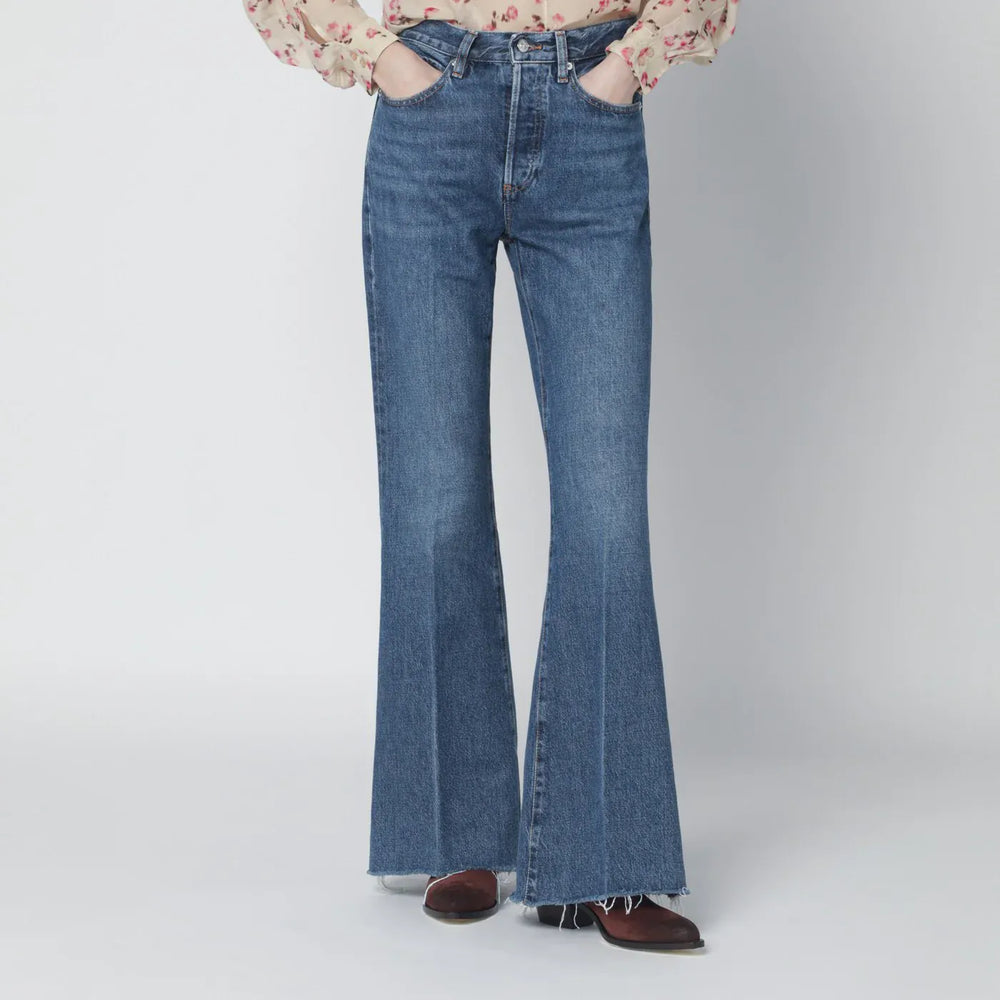 Frame - The Lax blue jeans in regenerated denim Brand Pants 25