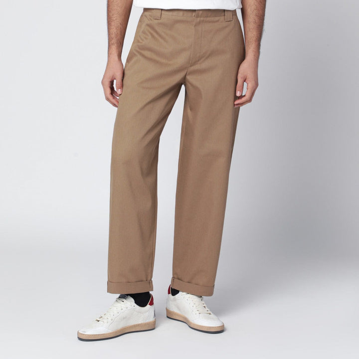 Pants Golden Goose - Beige cotton-blend trousers Brand