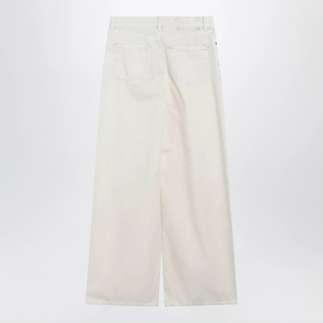 Golden Goose - White wide-leg denim trousers Brand Pants