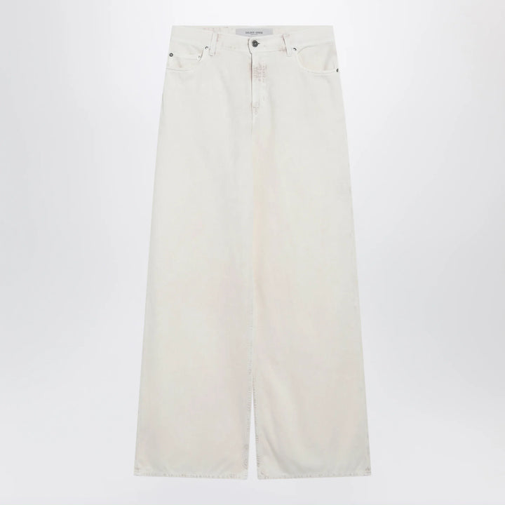Golden Goose - White wide-leg denim trousers Brand Pants 24