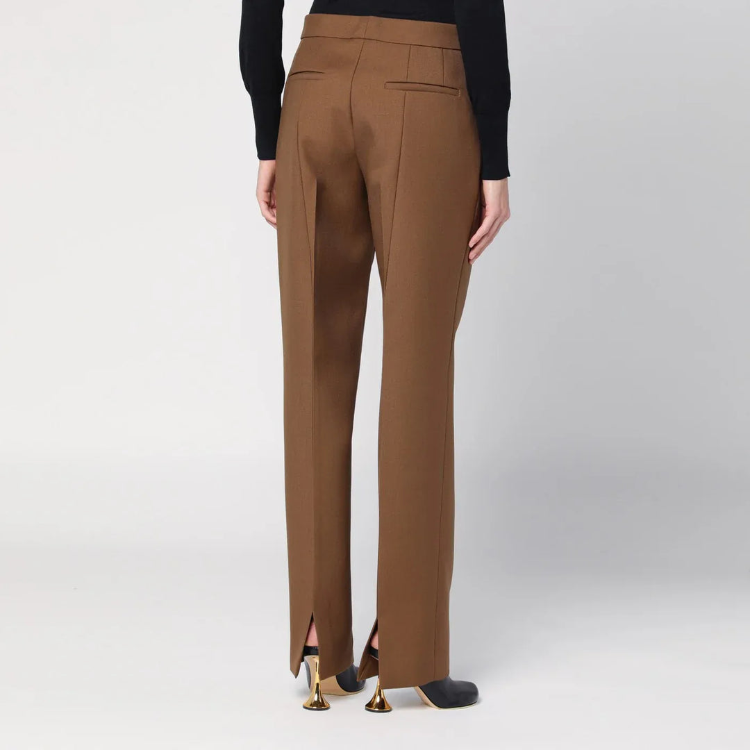 Jil Sander - Brown wool trousers Brand Pants 36  FR