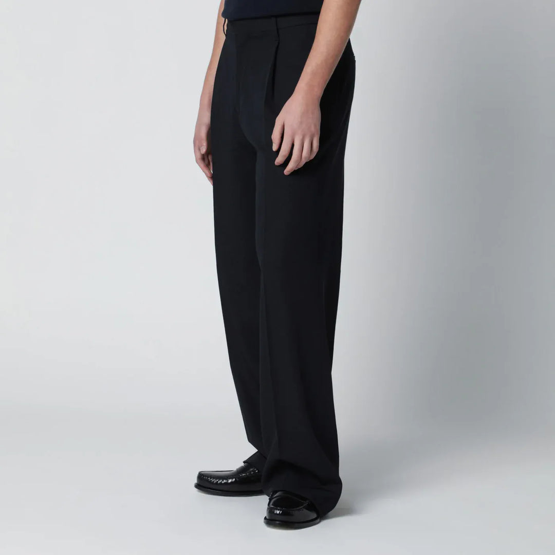Lardini - Blue wool trousers Brand Pants