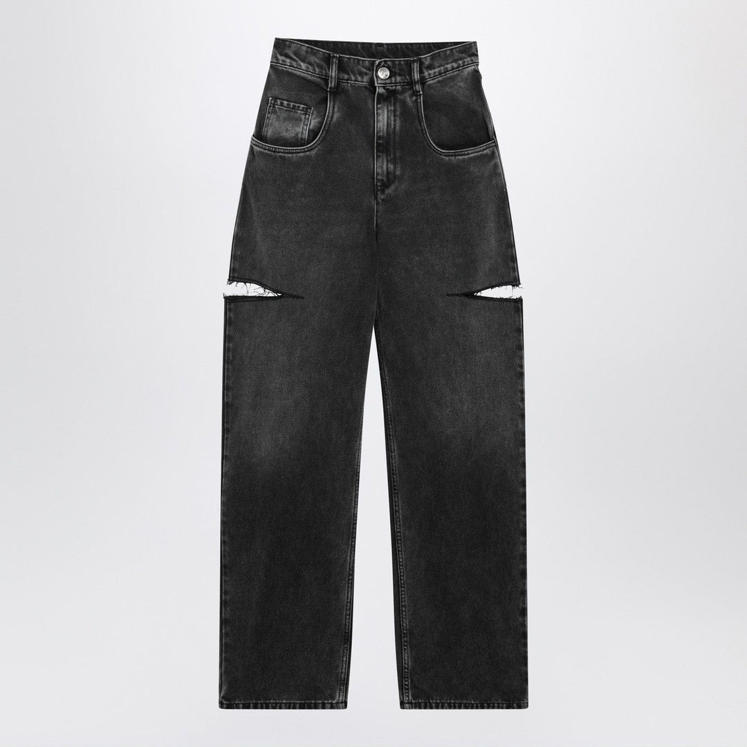 Pants Maison Margiela - Washed black jeans with side rips Brand