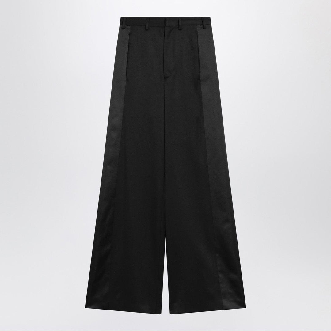 Pants 44  IT MM6 Maison Margiela - Black satin palazzo pants Brand