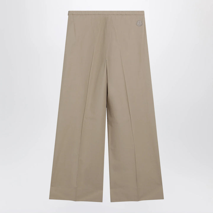 Moncler - Beige cotton trousers Brand Pants