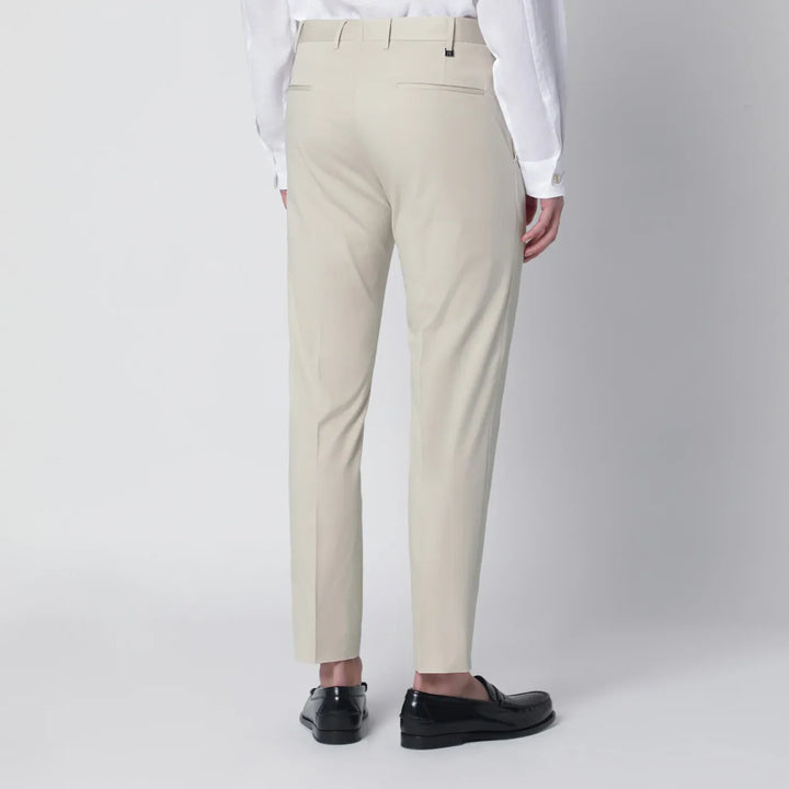PT Torino - Beige slim-fit cotton-blend trousers Brand Pants