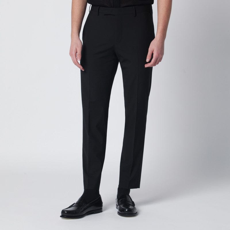 Pants PT Torino - Black wool-blend trousers - 52 IT Brand