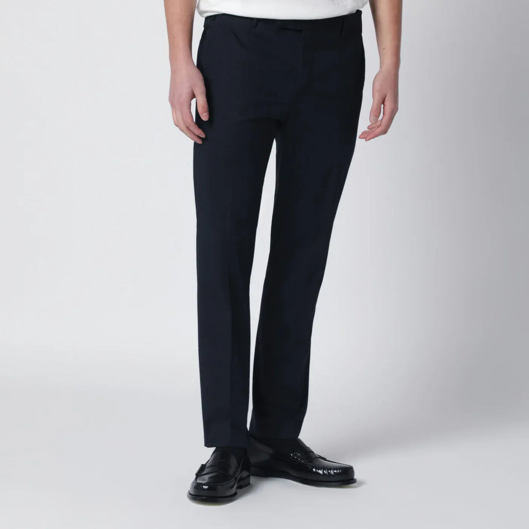 PT Torino - Blue slim-fit cotton-blend trousers Brand Pants