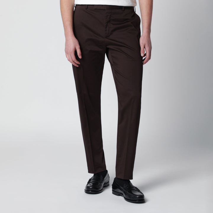 Pants PT Torino - Brown cotton-blend trousers Brand