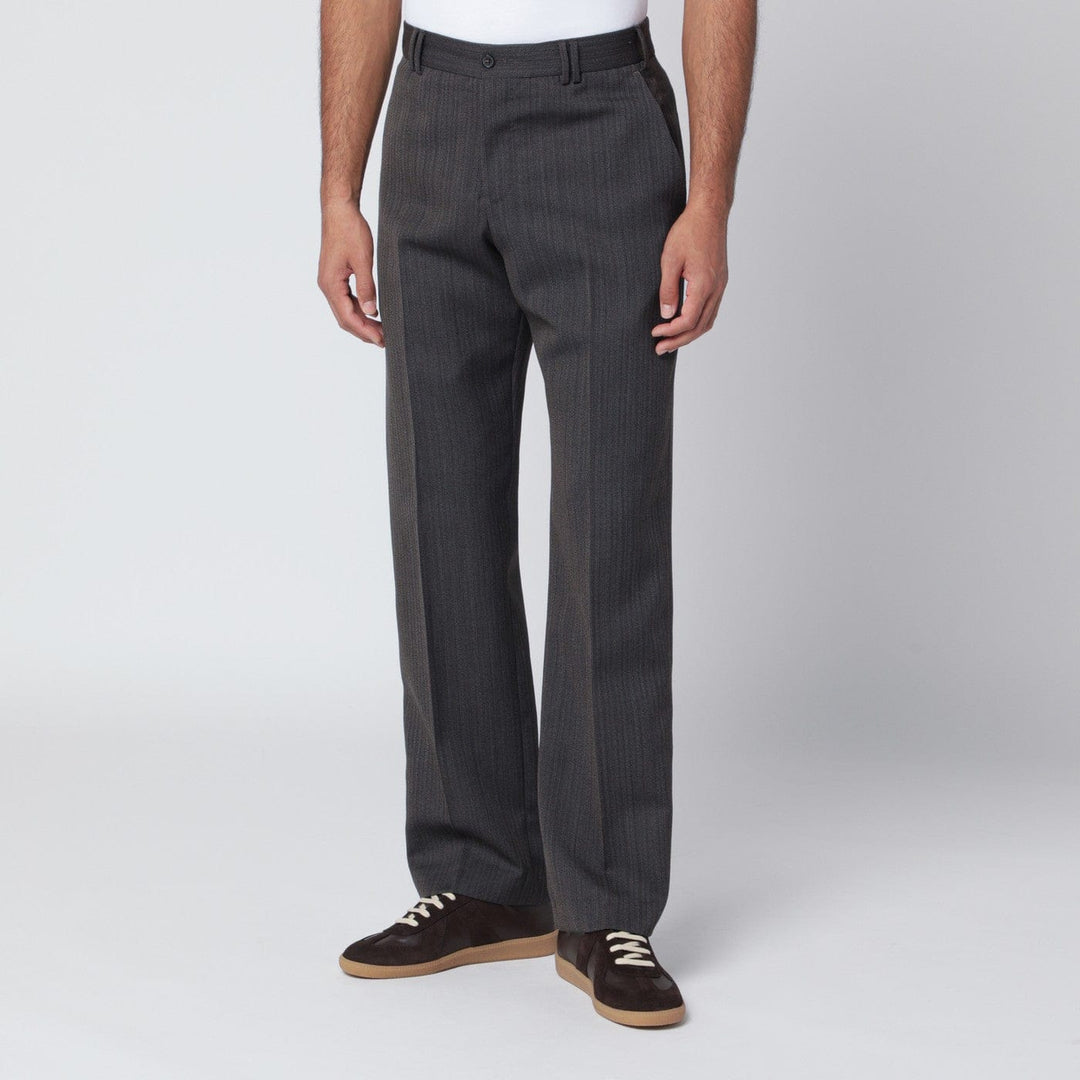 Pants PT Torino - Brown striped wool trousers Brand