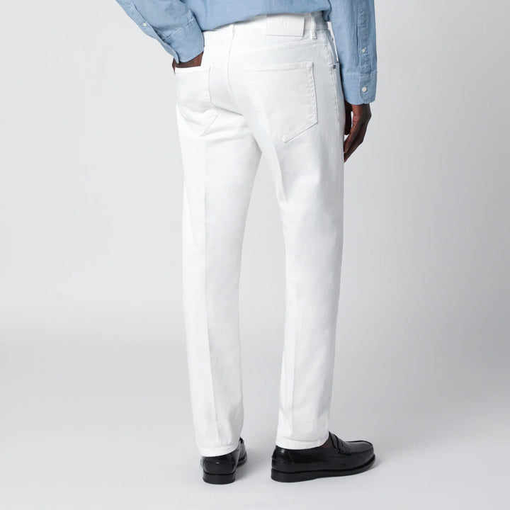 PT Torino Denim - White Reggae Tapered Trousers Brand Pants