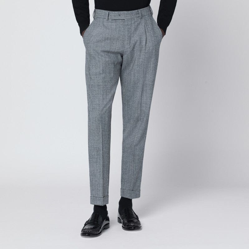 Pants PT Torino - Gray patterned wool and cashmere trousers - 50 IT Brand