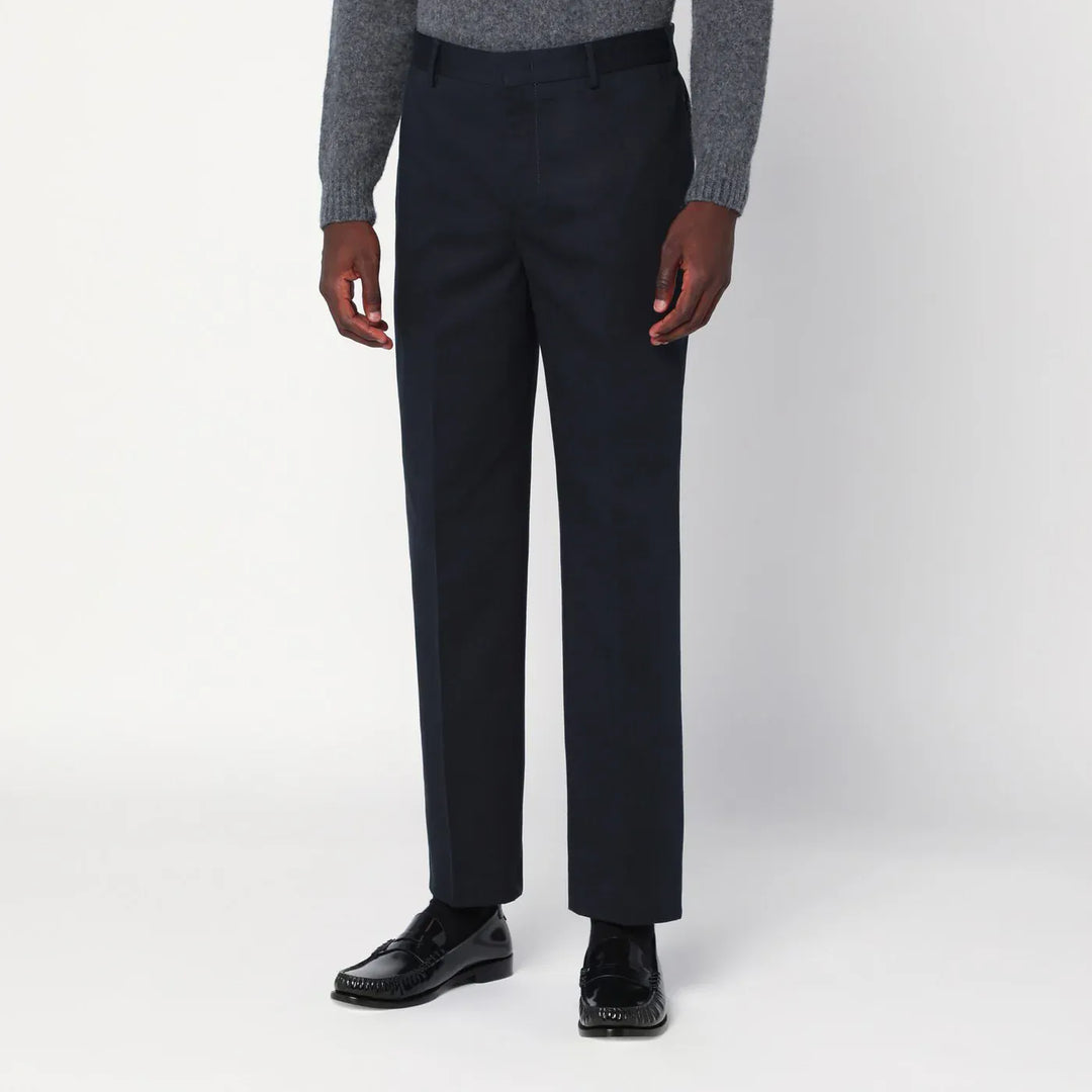 PT Torino - Navy blue cotton trousers Brand Pants