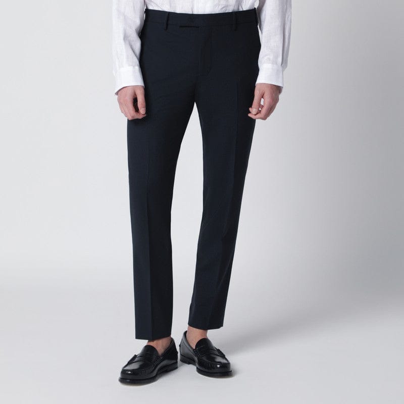 Pants PT Torino - Navy blue wool-blend trousers - 56 IT Brand