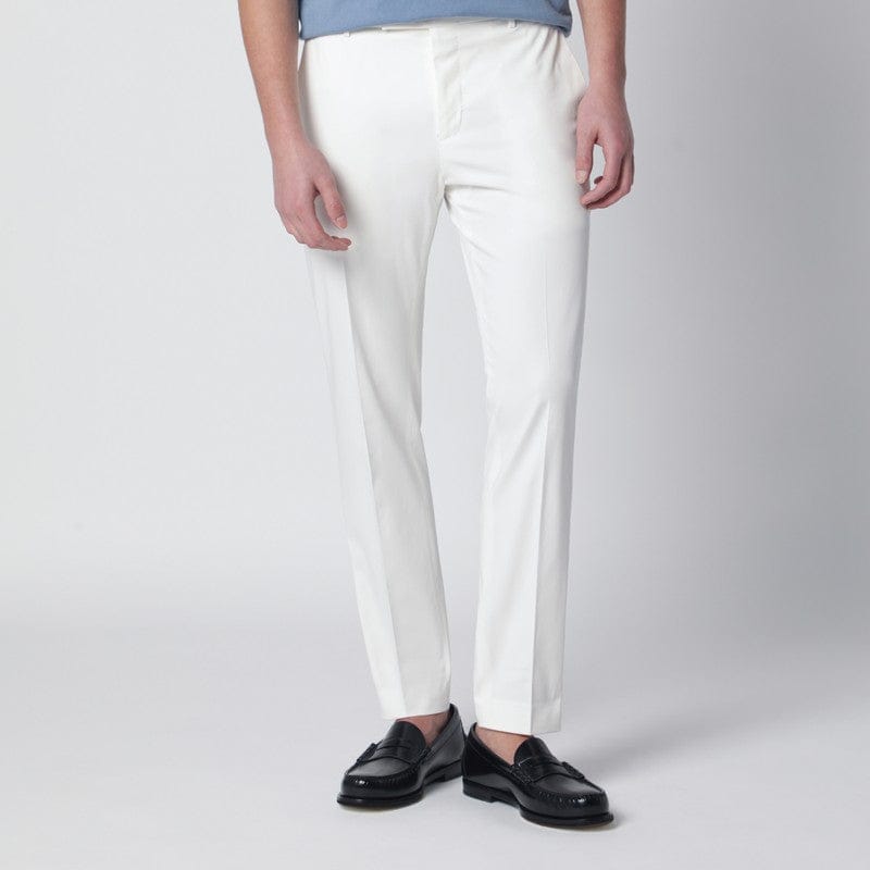 Pants PT Torino - White slim-fit cotton-blend trousers - 46 IT Brand