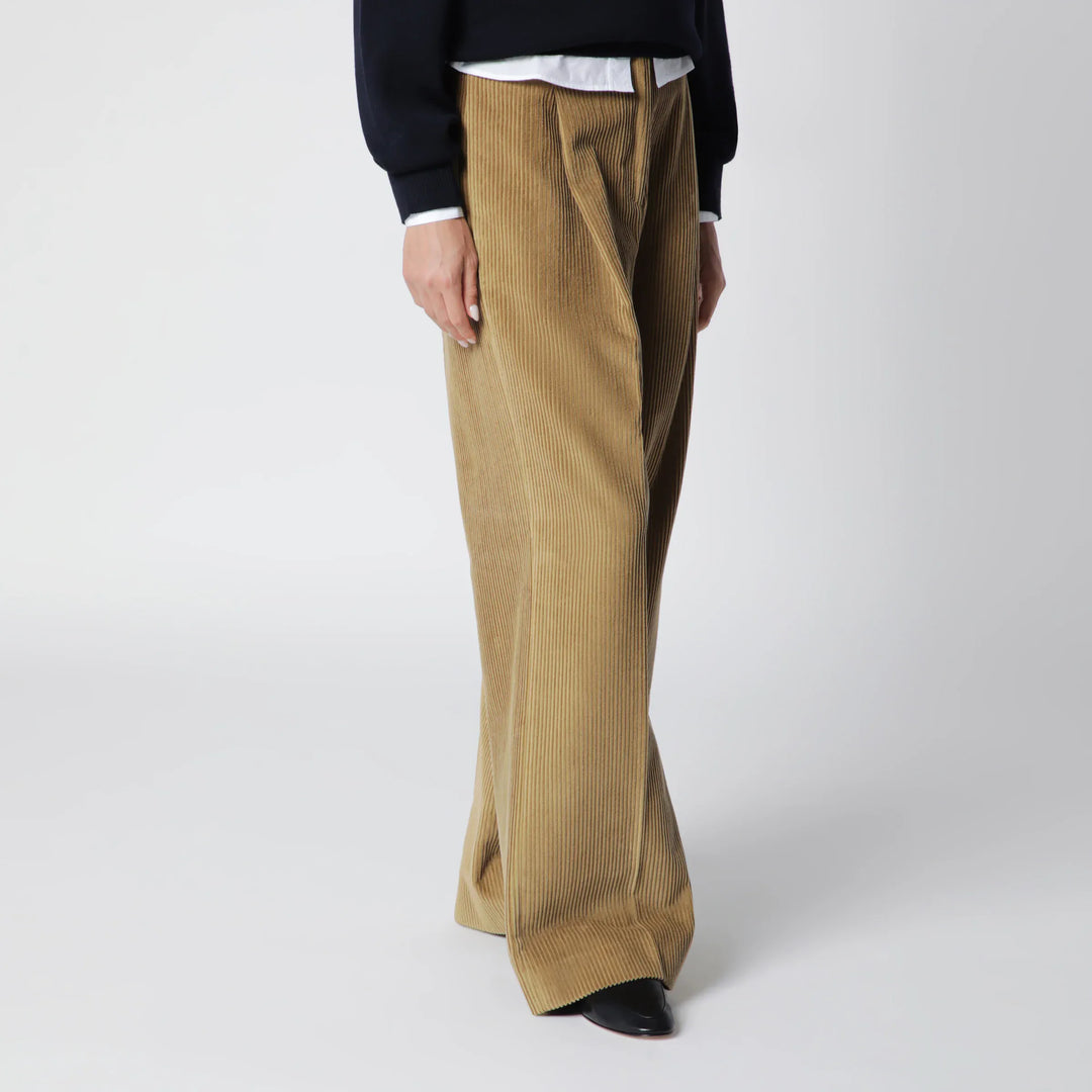 Róhe - Beige Ted Corduroy Trousers Brand Pants