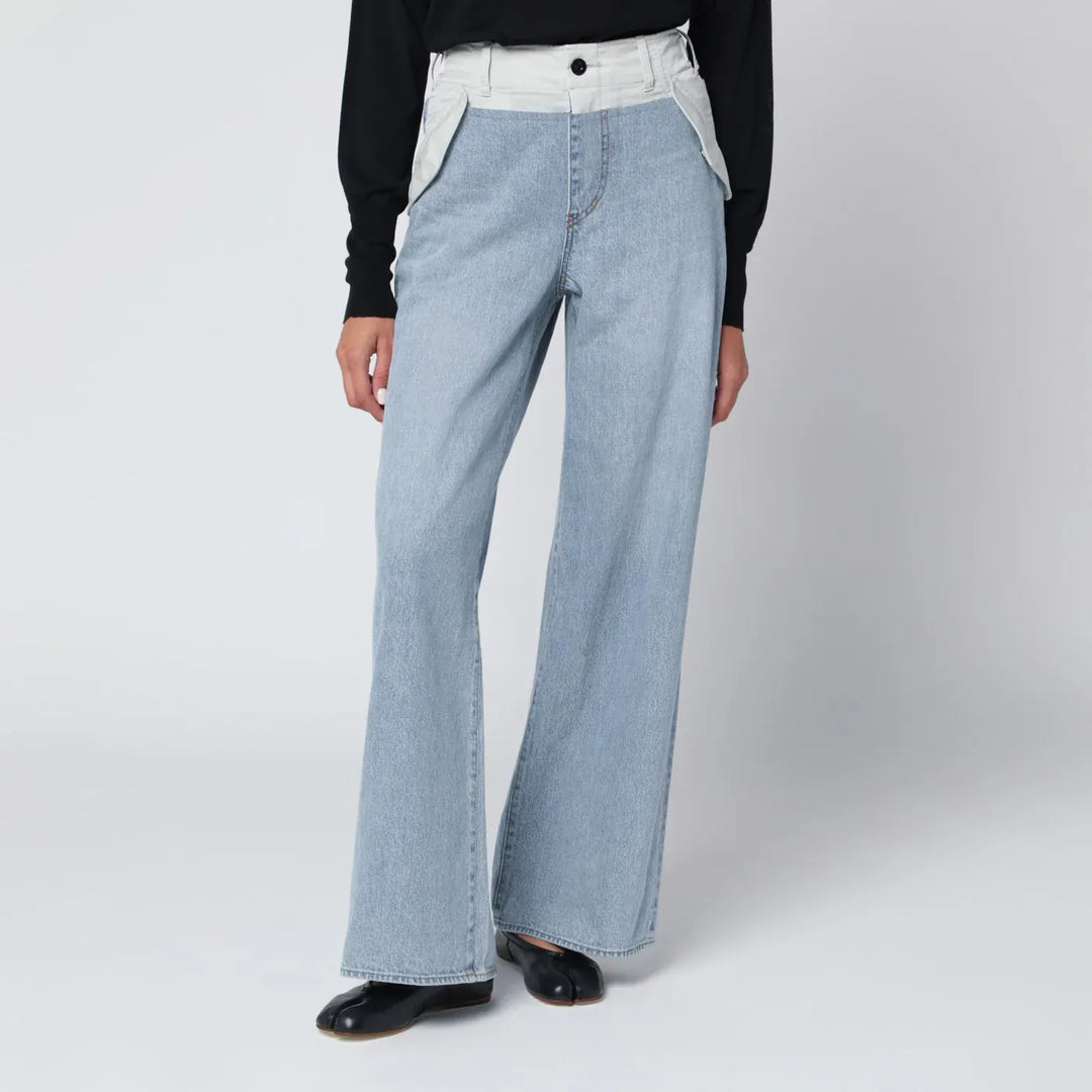 Sacai - Blue/light grey two-tone jeans Brand Pants 1