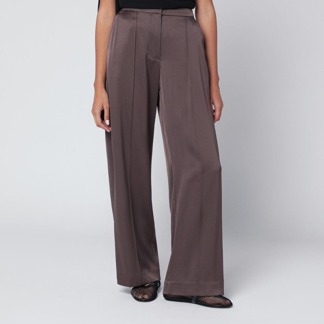 Pants 6 US SIMKHAI - Kyra trousers in chocolate satin Brand