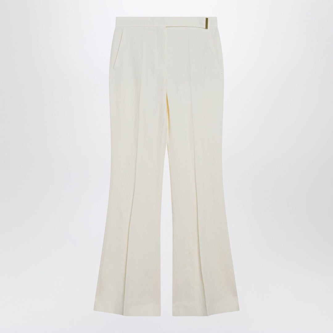Pants Sportmax - Low-rise flare trousers in viscose and textile paper Brand