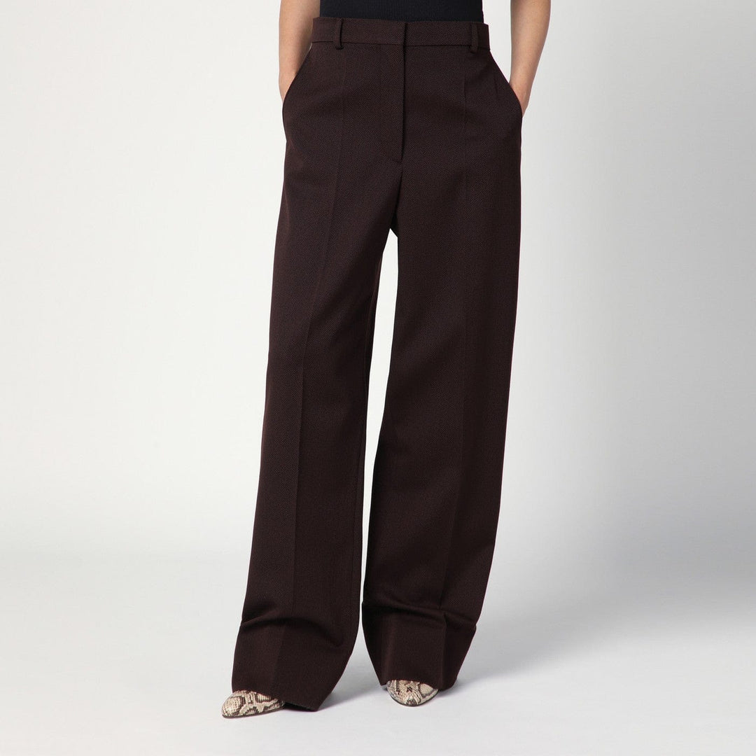 Pants Stella McCartney - Straight leg trousers in plum wool Brand