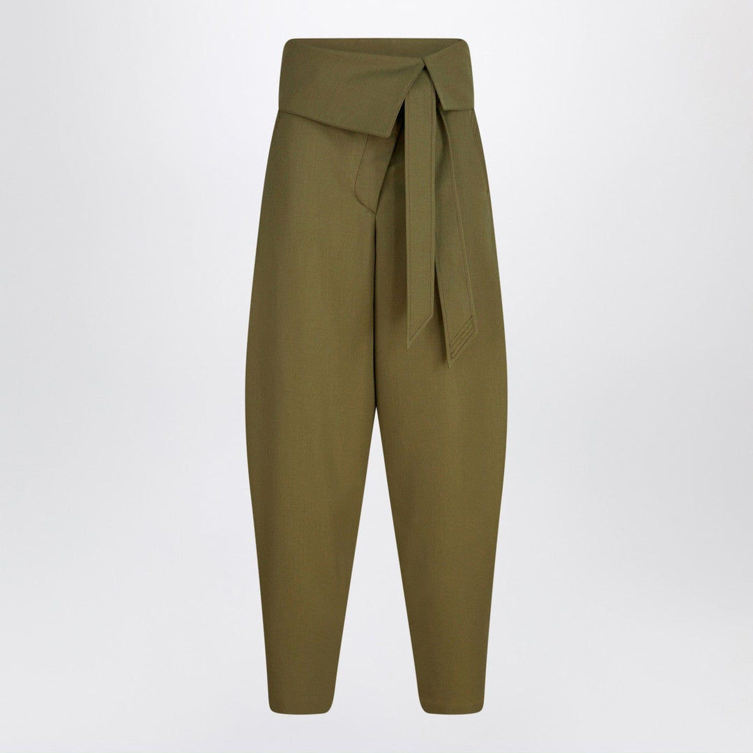 Pants The Attico - Military green wool gabardine trousers Brand