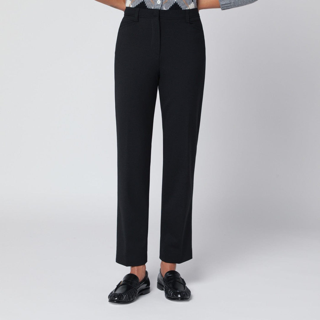 Pants TheLatest - Black wool-blend trousers Brand