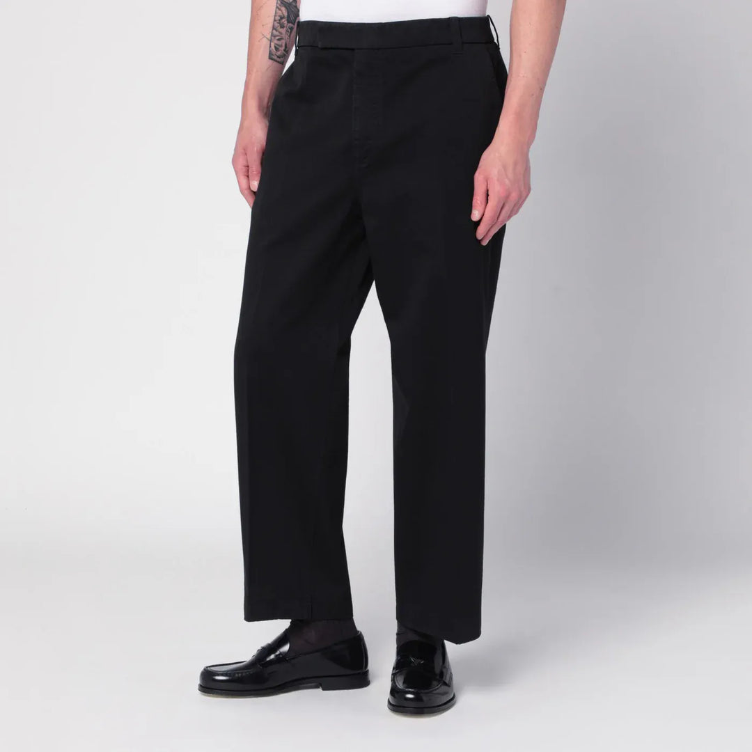 Thom Browne - Black cotton trousers Brand Pants