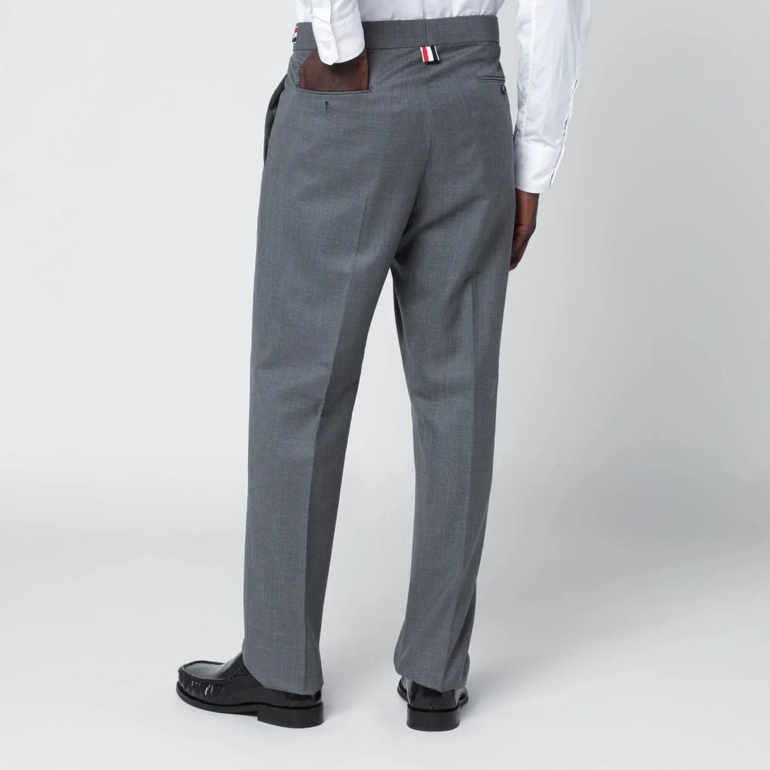 Thom Browne - Grey wool trousers Brand Pants