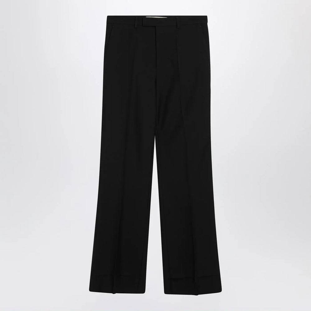 Valentino - Black wool-blend trousers Brand Pants 48 IT